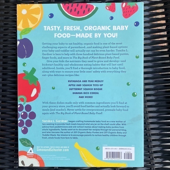 Baby food book plant-based vegan kids toddler family meals organic recip… - Picture 4 of 4